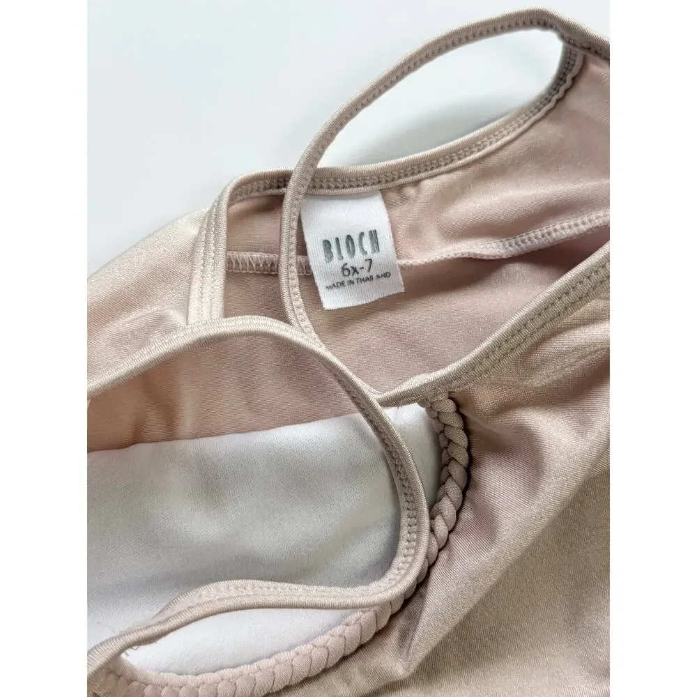 Bloch Girls Champagne Shimmer Tutu Dress Size 6X-7 Ballet
